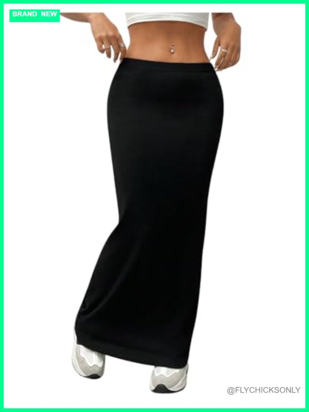 Women's High Waisted Long Pencil Maxi Skirt Bodycon Stretch Fit